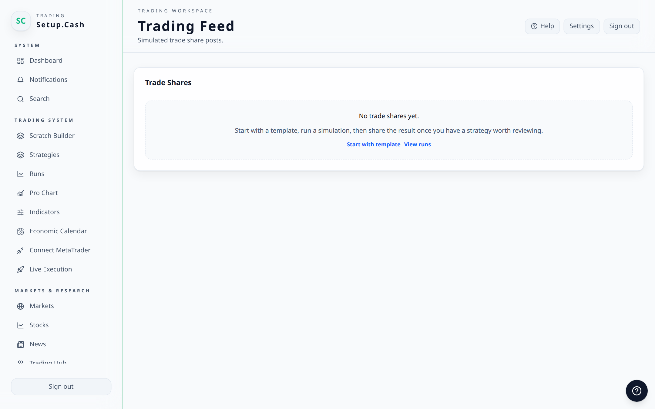 Share runs, follow other traders, and learn from the community.